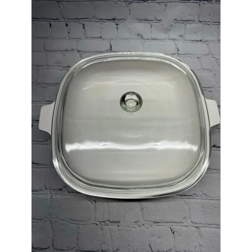 Vintage CorningWare casserole dish featuring the iconic 